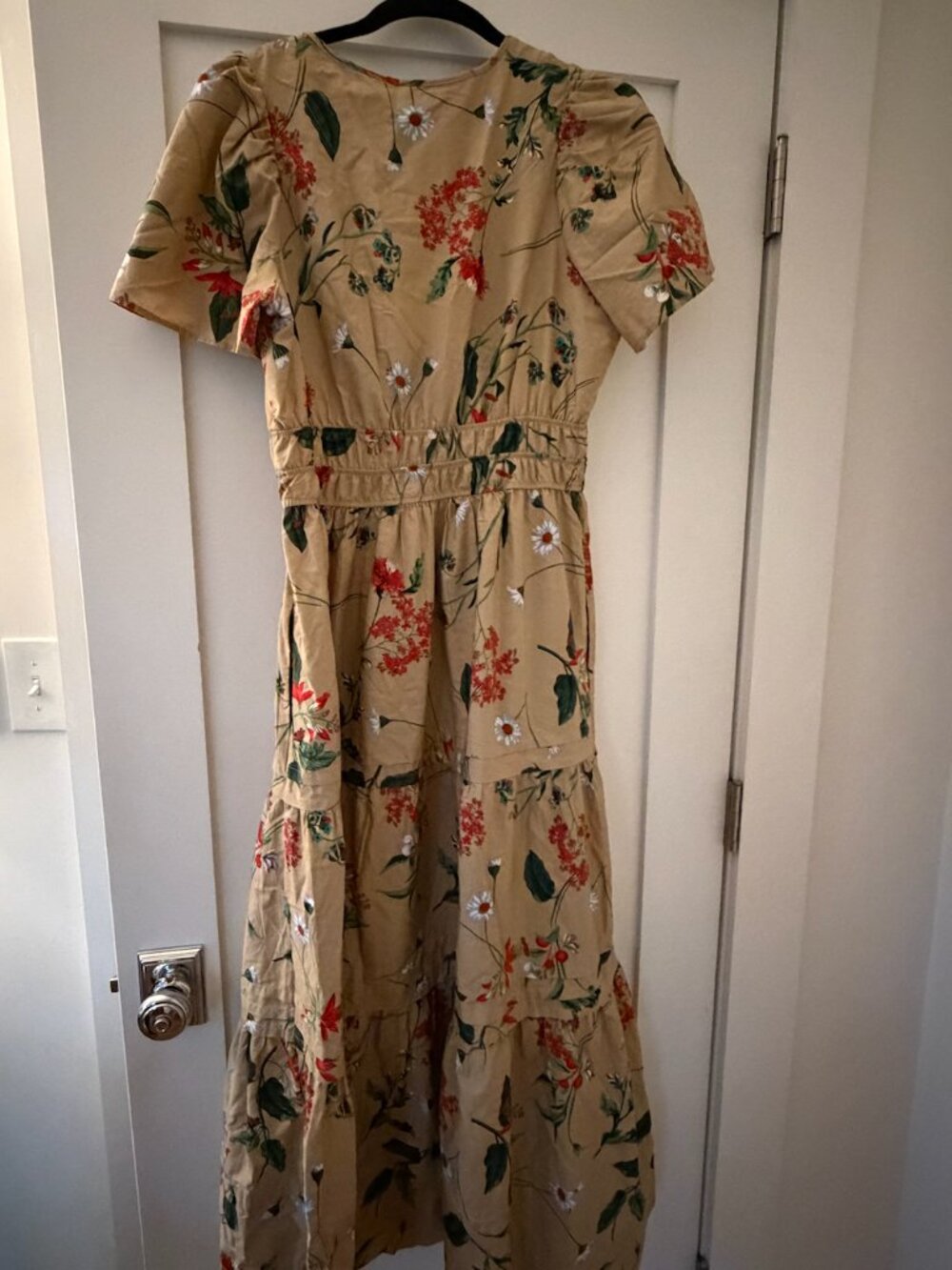 Anthropologie Somerset Maxi Dress Khaki Floral - Picture 6 of 7